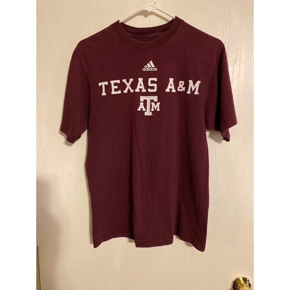Adidas Texas A&M Aggies Maroon Graphic T-Shirt Mens S NCAA Fan Apparel 0720